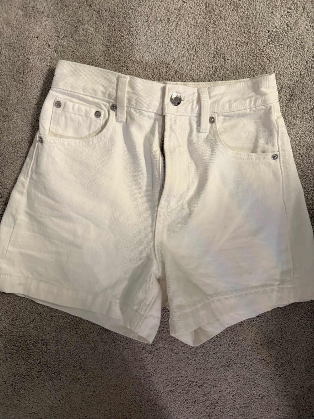 Women's Pistola White High-Rise Casual Shorts